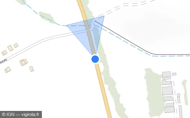 Vue plan de l'emplacement du radar tourelle à Siewiller