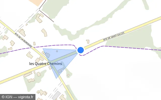 Vue plan de l'emplacement du radar tourelle à Aizenay