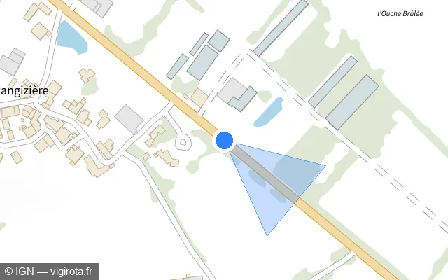 Vue plan de l'emplacement du radar tourelle à Chavagnes-en-Paillers