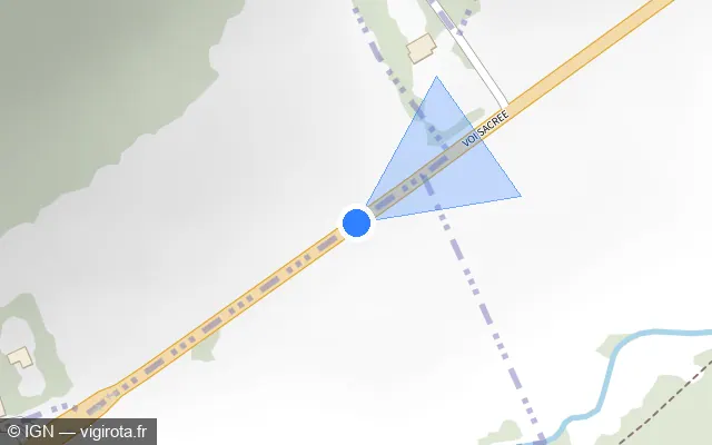 Vue plan de l'emplacement du radar tourelle à Behonne
