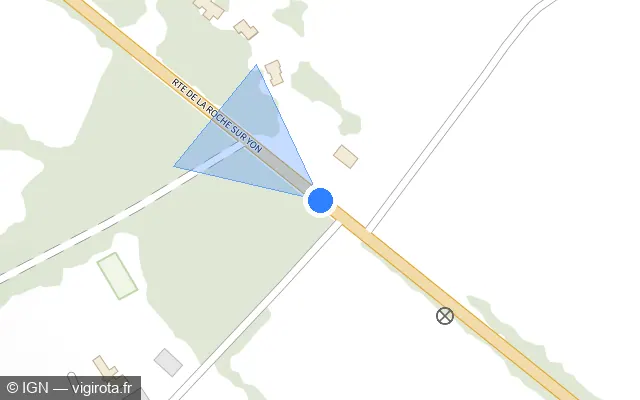 Vue plan de l'emplacement du radar tourelle à Rives de l'Yon