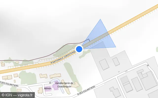 Vue plan de l'emplacement du radar tourelle à Grostenquin