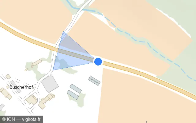 Vue plan de l'emplacement du radar tourelle à Rimsdorf