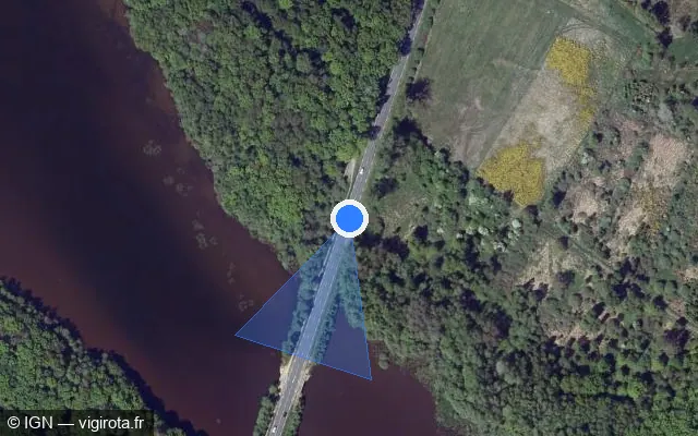 Vue satellite de l'emplacement du radar tourelle à Renwez