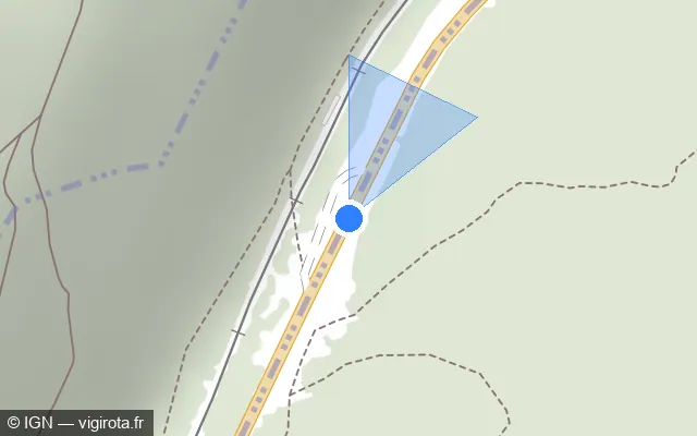 Vue plan de l'emplacement du radar tourelle à Montperreux