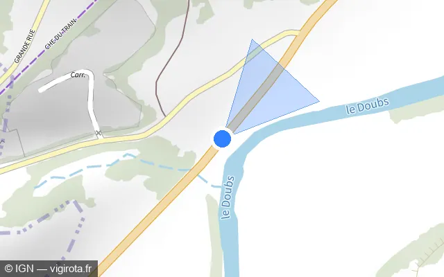 Vue plan de l'emplacement du radar tourelle à Maisons-du-Bois-Lièvremont