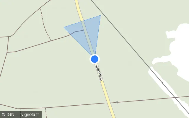 Vue plan de l'emplacement du radar tourelle à Marcilly-en-Villette