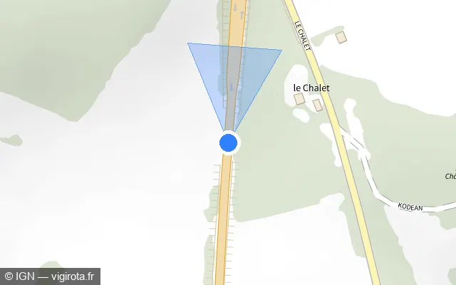 Vue plan de l'emplacement du radar tourelle à Luitré-Dompierre