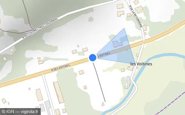 Vue plan de l'emplacement du radar tourelle à Moyenmoutier