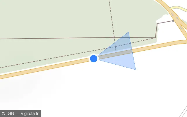 Vue plan de l'emplacement du radar tourelle à Neuvy