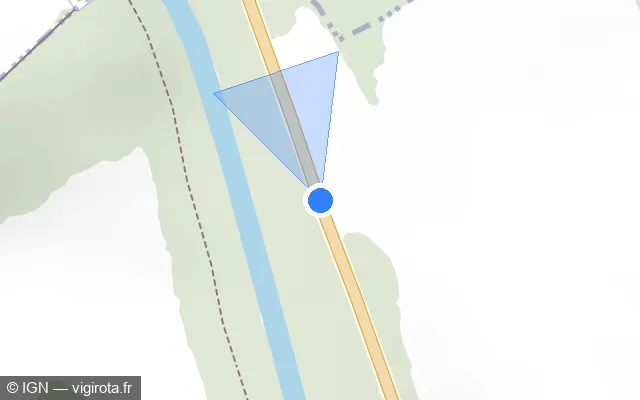 Vue plan de l'emplacement du radar tourelle à Bellenglise