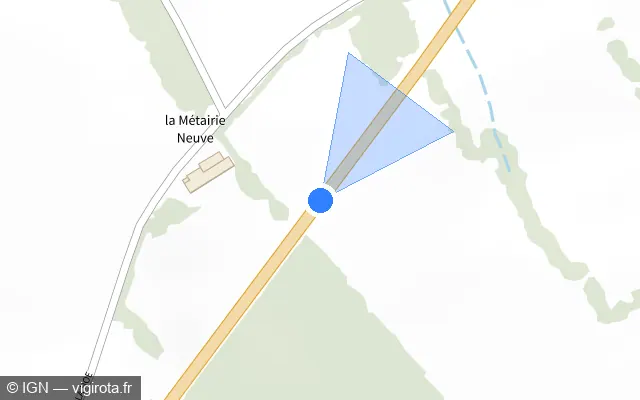Vue plan de l'emplacement du radar tourelle à Saint-Léry