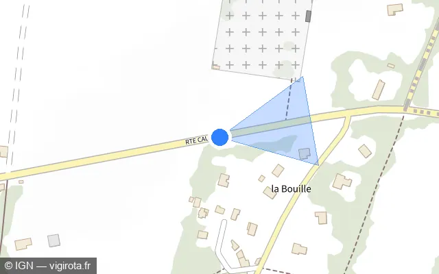 Vue plan de l'emplacement du radar tourelle à Saint-Manvieu-Norrey