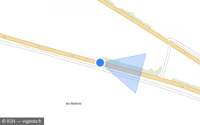 Vue plan de l'emplacement du radar tourelle à Bouchoir
