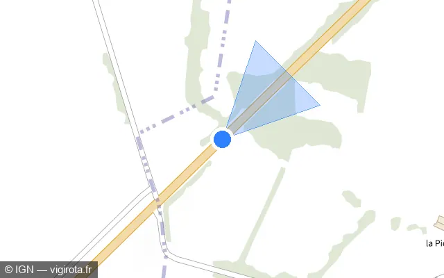 Vue plan de l'emplacement du radar tourelle à Bouvron