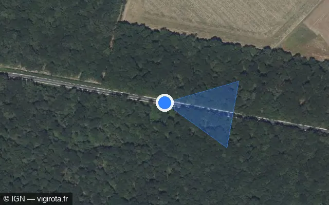 Vue satellite de l'emplacement du radar tourelle à Saint-Maur