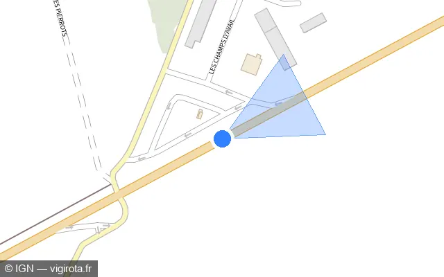 Vue plan de l'emplacement du radar tourelle à Saint-Georges-sur-Arnon