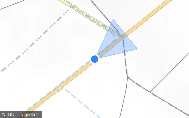 Vue plan de l'emplacement du radar tourelle à Bué