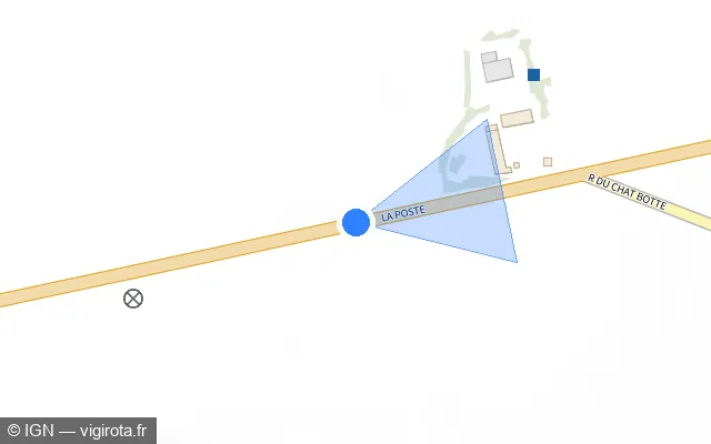 Vue plan de l'emplacement du radar tourelle à Brécy