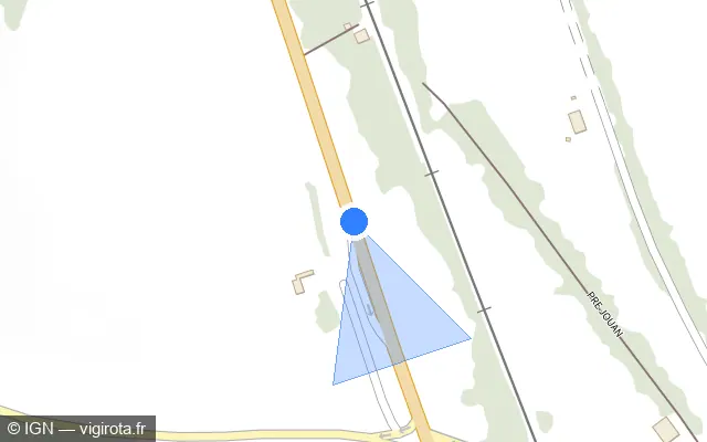 Vue plan de l'emplacement du radar tourelle à Rolampont