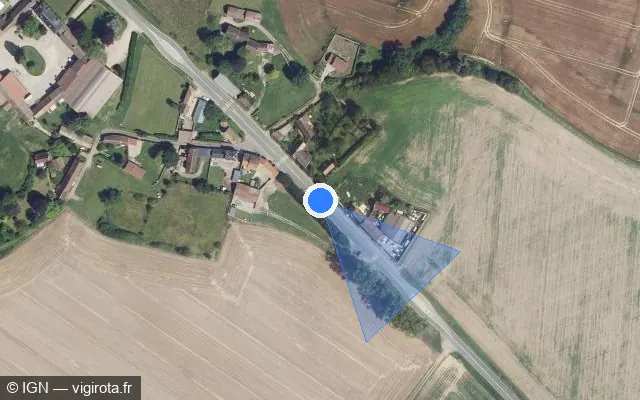 Vue satellite de l'emplacement du radar tourelle à Boubiers
