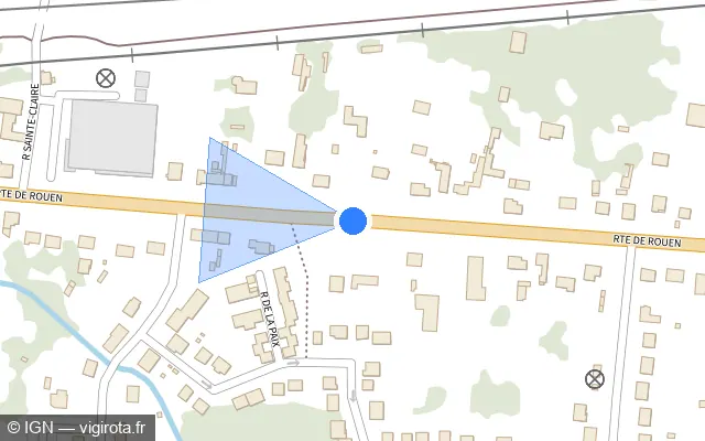 Vue plan de l'emplacement du radar tourelle à Trosly-Breuil