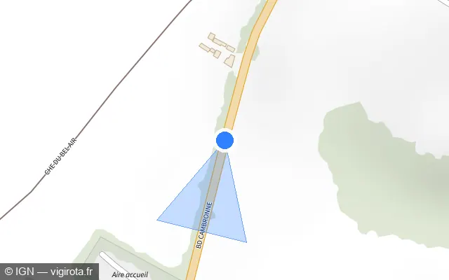 Vue plan de l'emplacement du radar tourelle à Noyon