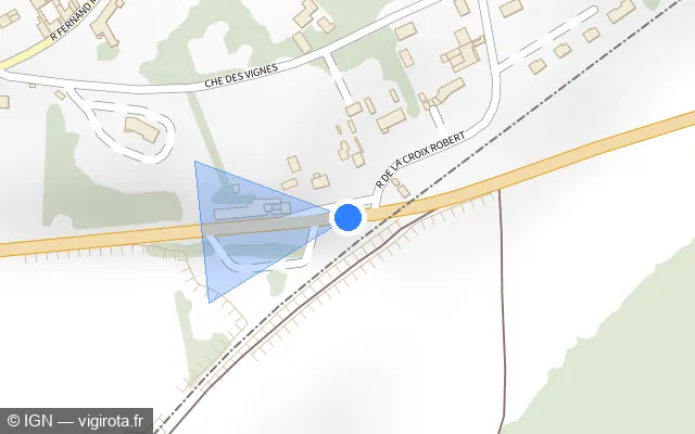 Vue plan de l'emplacement du radar tourelle à Tartigny