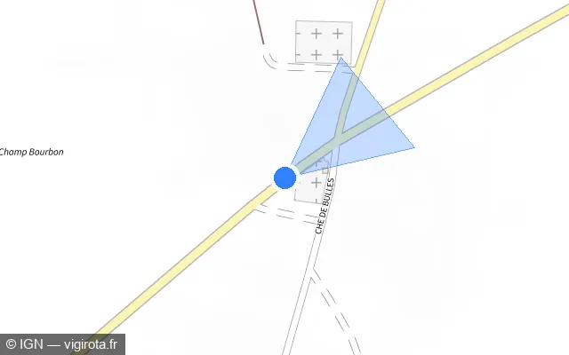Vue plan de l'emplacement du radar tourelle à Le Plessier-sur-Bulles