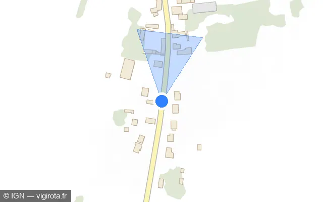 Vue plan de l'emplacement du radar tourelle à Auteuil