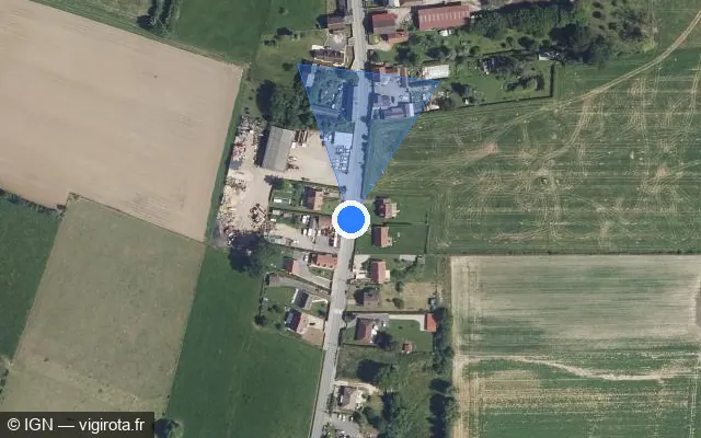 Vue satellite de l'emplacement du radar tourelle à Auteuil
