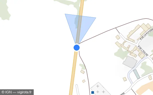 Vue plan de l'emplacement du radar tourelle à Conchy-les-Pots