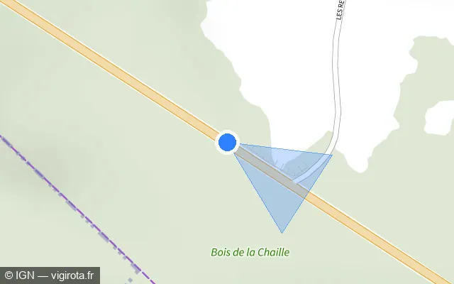 Vue plan de l'emplacement du radar tourelle à Vallerois-le-Bois