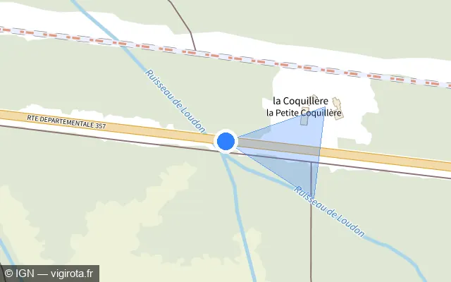 Vue plan de l'emplacement du radar tourelle à Saint-Mars-la-Brière