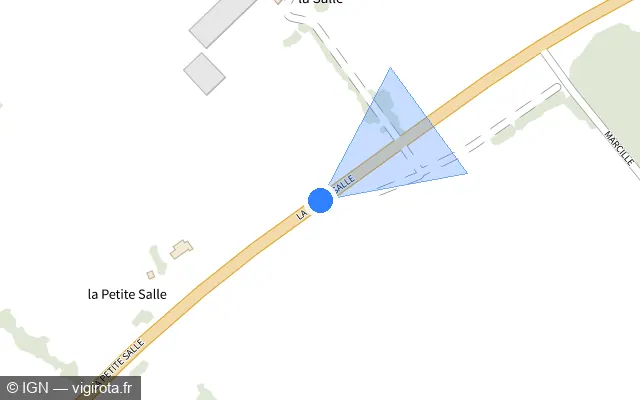 Vue plan de l'emplacement du radar tourelle à Voivres-lès-le-Mans