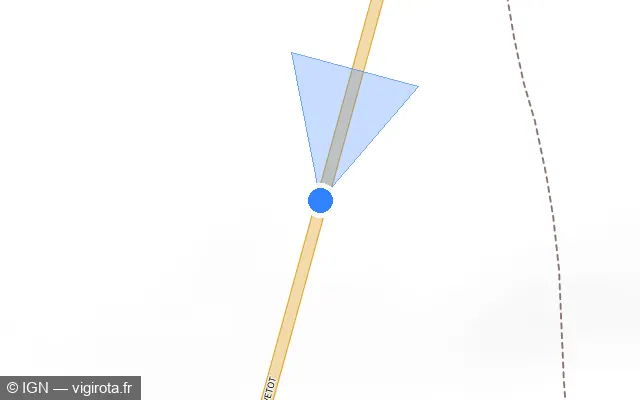 Vue plan de l'emplacement du radar tourelle à Louvetot
