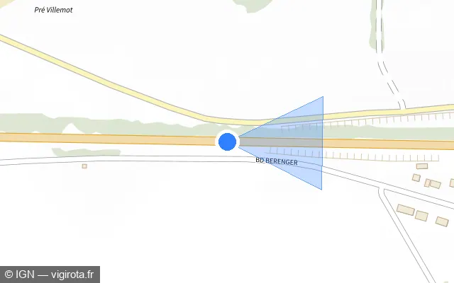 Vue plan de l'emplacement du radar tourelle à Moyvillers