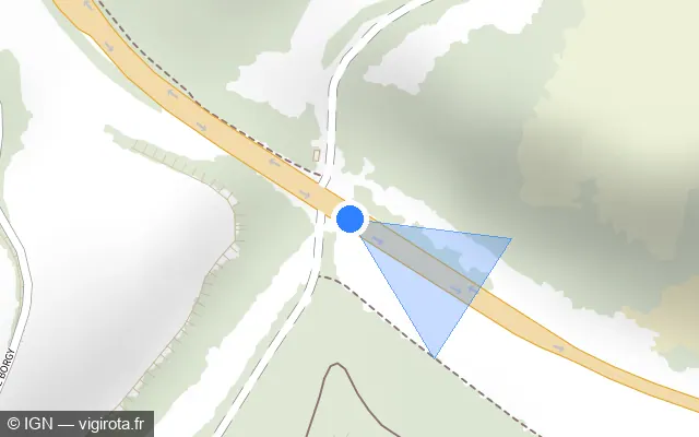 Vue plan de l'emplacement du radar tourelle à Dezize-lès-Maranges