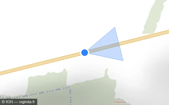 Vue plan de l'emplacement du radar tourelle à Tilloy-Floriville