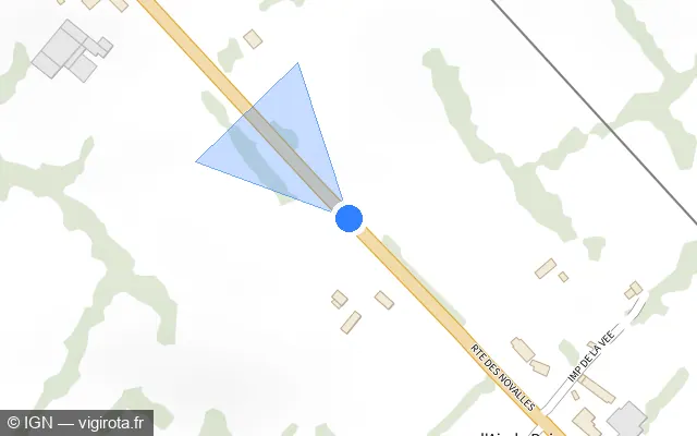 Vue plan de l'emplacement du radar tourelle à La Ferrière-aux-Étangs