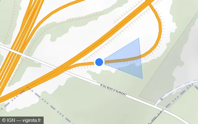 Vue plan de l'emplacement du radar tourelle à Allonne