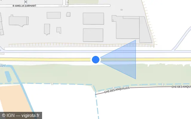 Vue plan de l'emplacement du radar tourelle à La Ville-aux-Dames