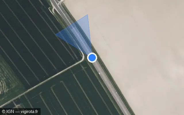 Vue satellite de l'emplacement du radar tourelle à Vallant-Saint-Georges