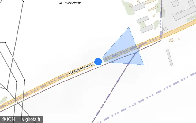 Vue plan de l'emplacement du radar tourelle à Ormes