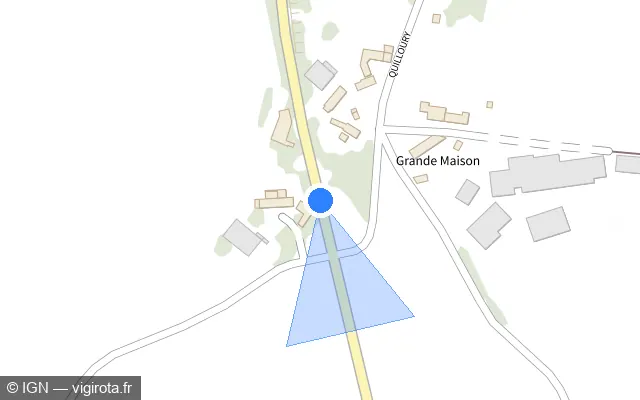 Vue plan de l'emplacement du radar tourelle à Saint-Glen