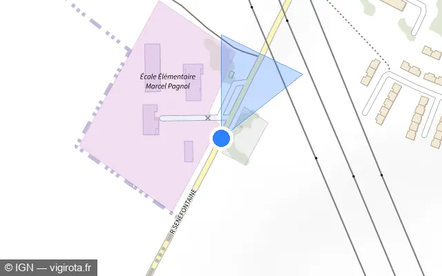 Vue plan de l'emplacement du radar tourelle à Saint-Martin-le-Nœud