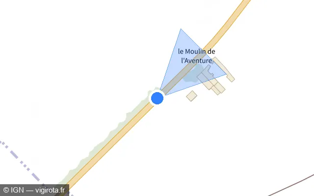 Vue plan de l'emplacement du radar tourelle à Guignecourt