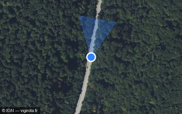 Vue satellite de l'emplacement du radar tourelle à Rombas