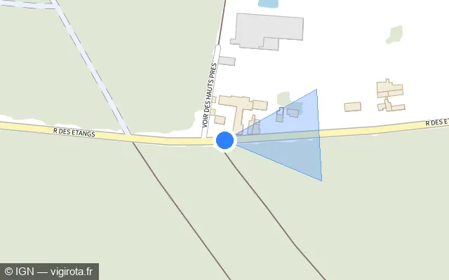 Vue plan de l'emplacement du radar tourelle à Beaurepaire