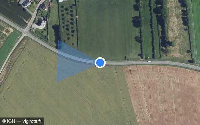 Vue satellite de l'emplacement du radar tourelle à Sarnois